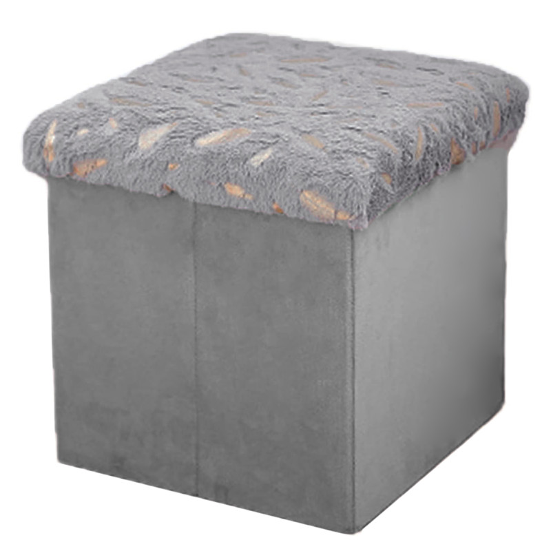 Тумба-пуф розкладний 35*35*35см Stenson WHW78743-10 (grey) Тумба-пуф розкладний 35*35*35см Stenson WHW78743-10 (grey)