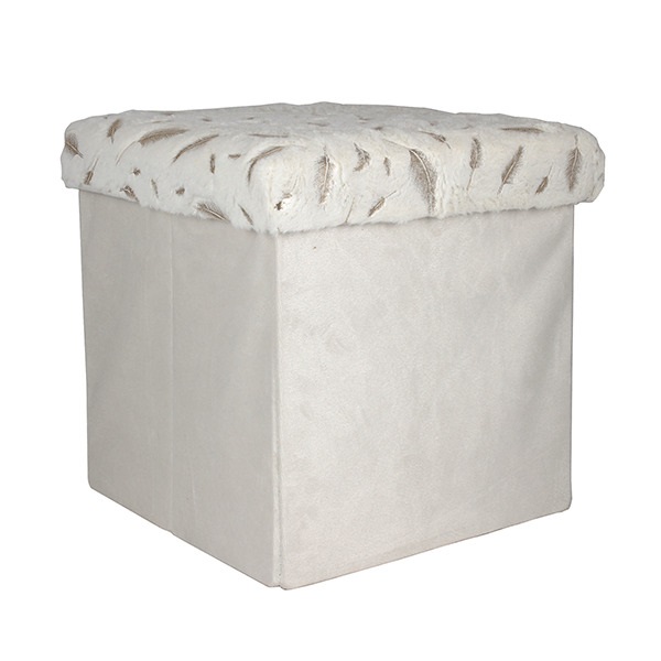 Тумба-пуф розкладний 35*35*35см Stenson WHW78743-10 (white) Тумба-пуф розкладний 35*35*35см Stenson WHW78743-10 (white)