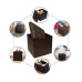Тумба-пуф розкладний 38*38*38см Stenson WW01367 brown