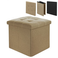 Тумба-пуф розкладний 38*38*38см Stenson WW01370 beige