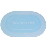 Килимок суперпоглинаючий у ванну 50*80см овал. Stenson R30940 (світло-синій)