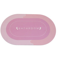 Килимок суперпоглинаючий у ванну 50*80см овал. Stenson R30940 (рожевий)