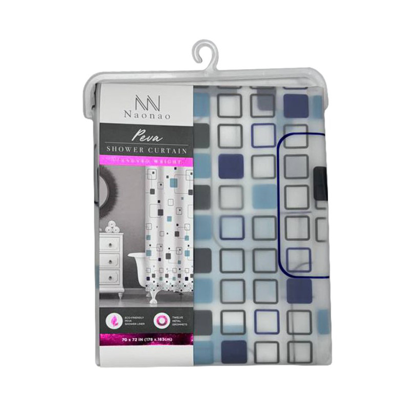 Штора у ванну 180*180см Stenson R89750 (сіро-блакитний)