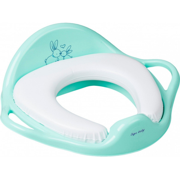 Накладка на унітаз м'яка Tega Rabbits KR-020 turquoise Накладка на унітаз м'яка Tega Rabbits KR-020 turquoise