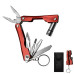 Мультитул із ліхтариком 9в1 Stenson R16626 (bordo)
