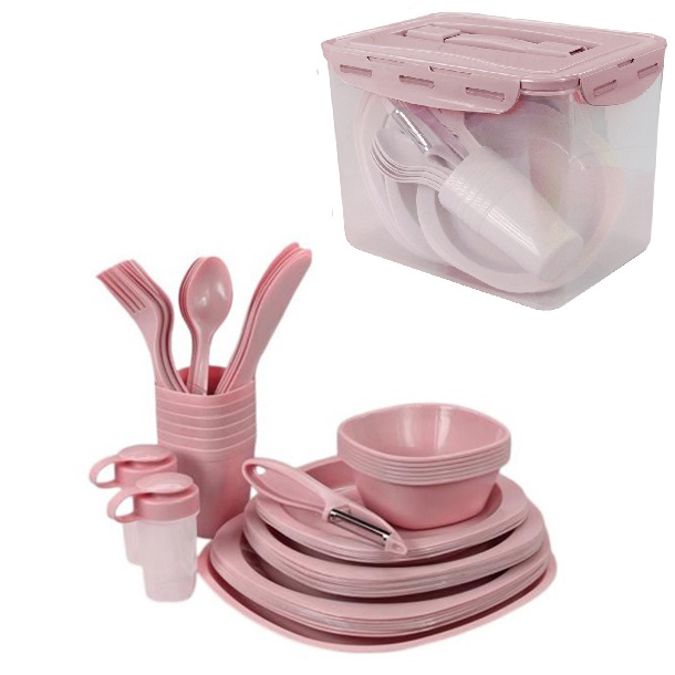 Набір для пікніка 52пр/наб Stenson R30212 (pink) Набір для пікніка 52пр/наб Stenson R30212 (pink)